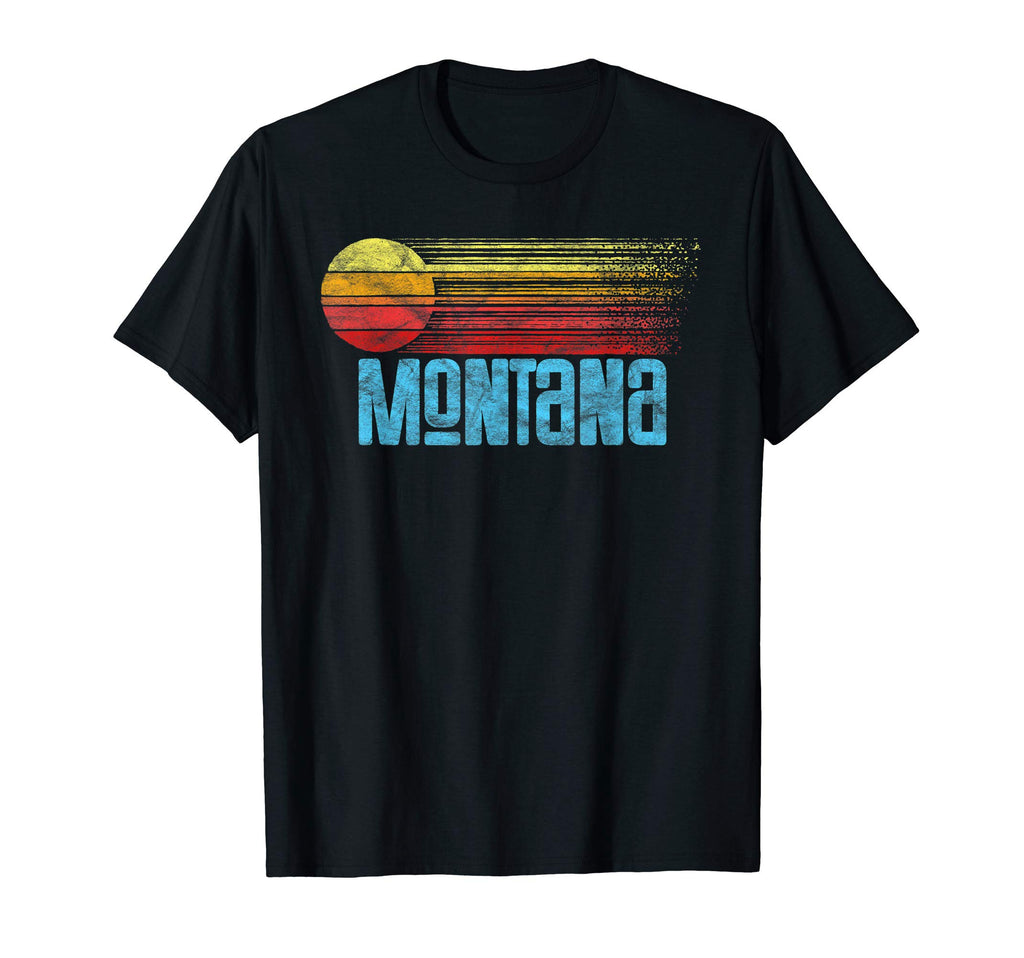 Montana Distressed Sun T-Shirt - Minimalist Print Men Women - T-Shirt, Sweatshirt, Hoodie