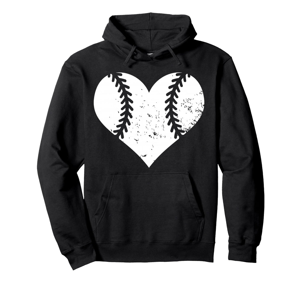 Baseball Heart Funny Baseball Player Mom Hoodie - Graphic Print for Adults - T-Shirt, Sweatshirt, Hoodie