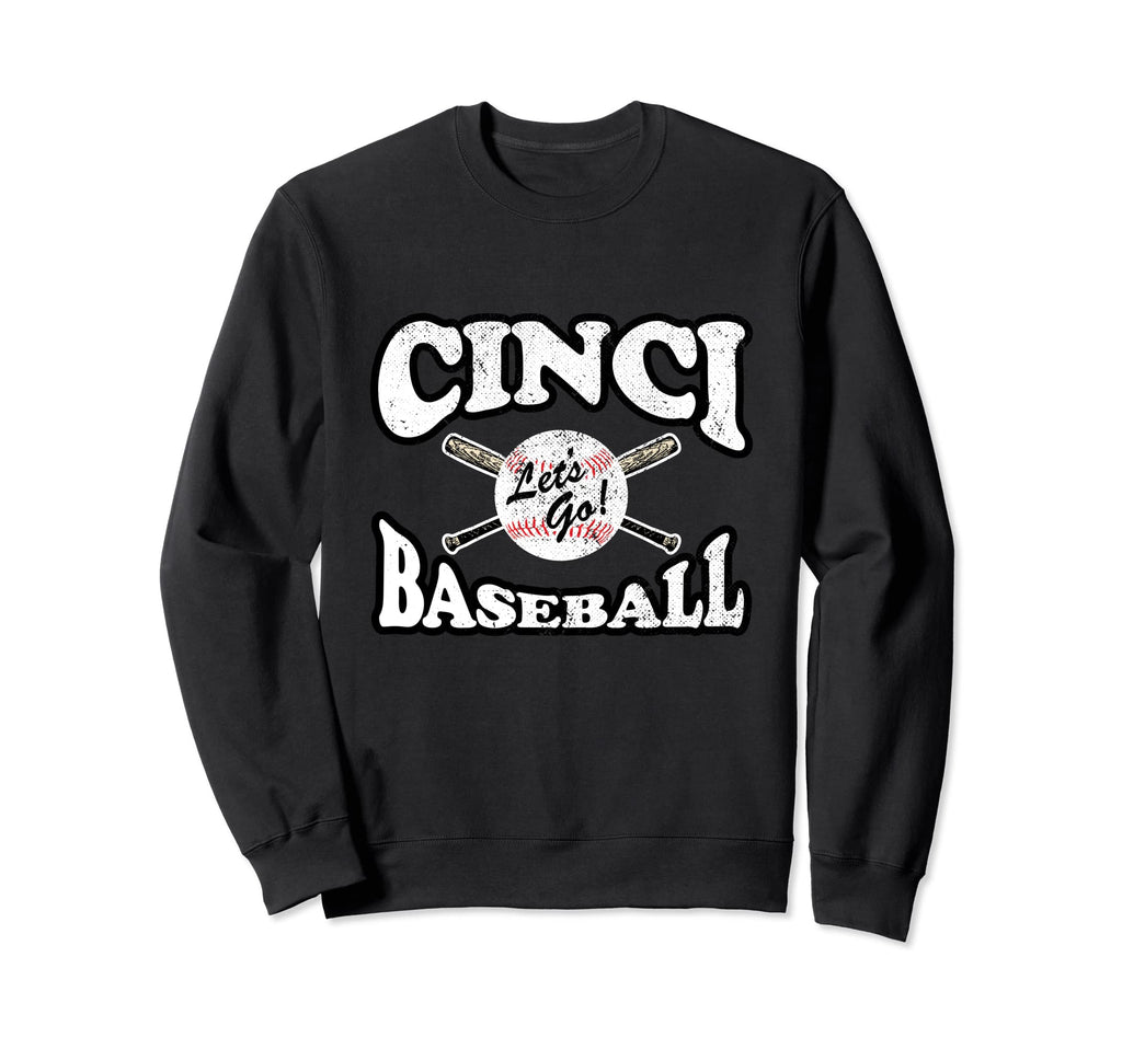 Cincinnati Baseball Distressed Sweatshirt - Unique Graphic Unisex - T-Shirt, Sweatshirt, Hoodie