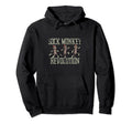 Sock Monkey Revolution Distressed Hoodie - Custom Art Print Unisex - T-Shirt, Sweatshirt, Hoodie