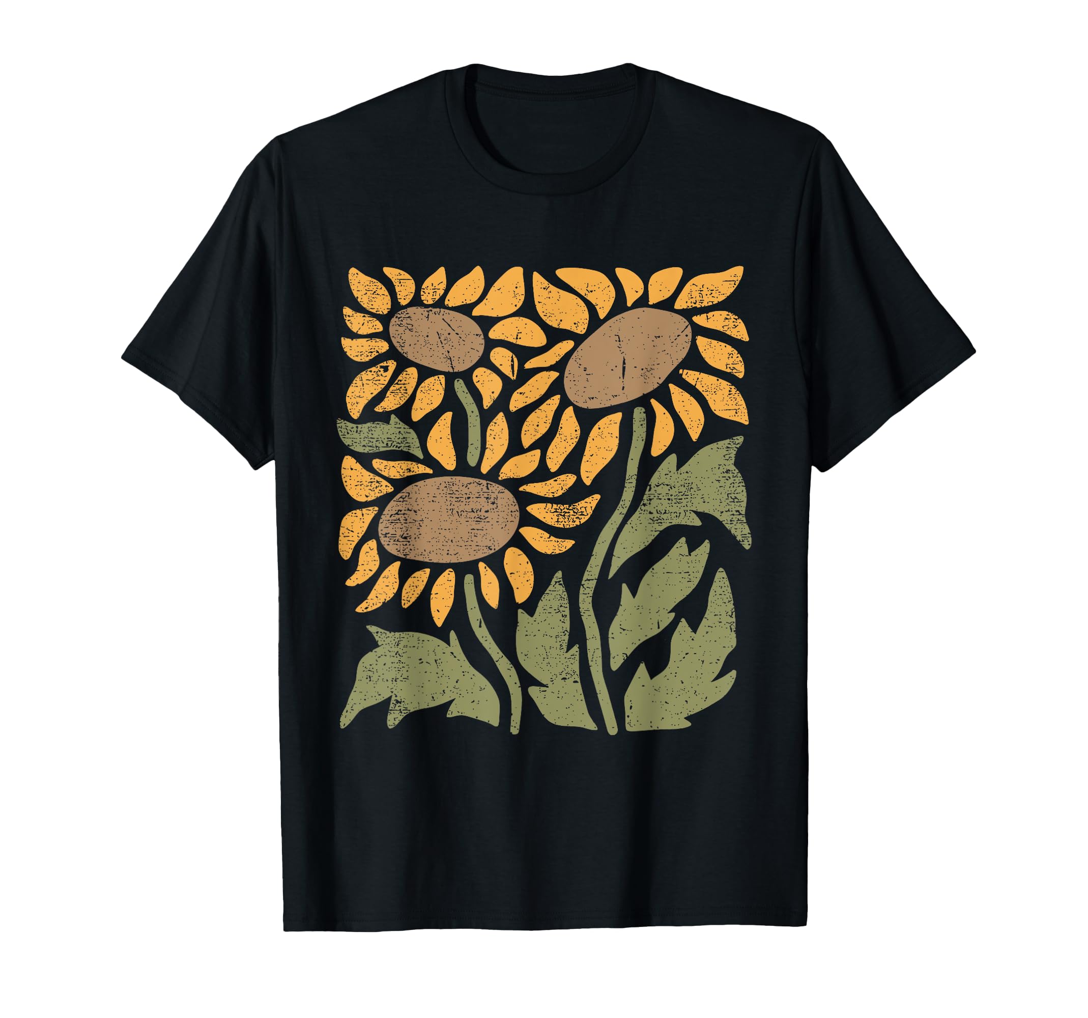 Yellow Sunflower 60S 70S Boho Flower T-Shirt - Fun Novelty Design Unisex - T-Shirt, Sweatshirt, Hoodie