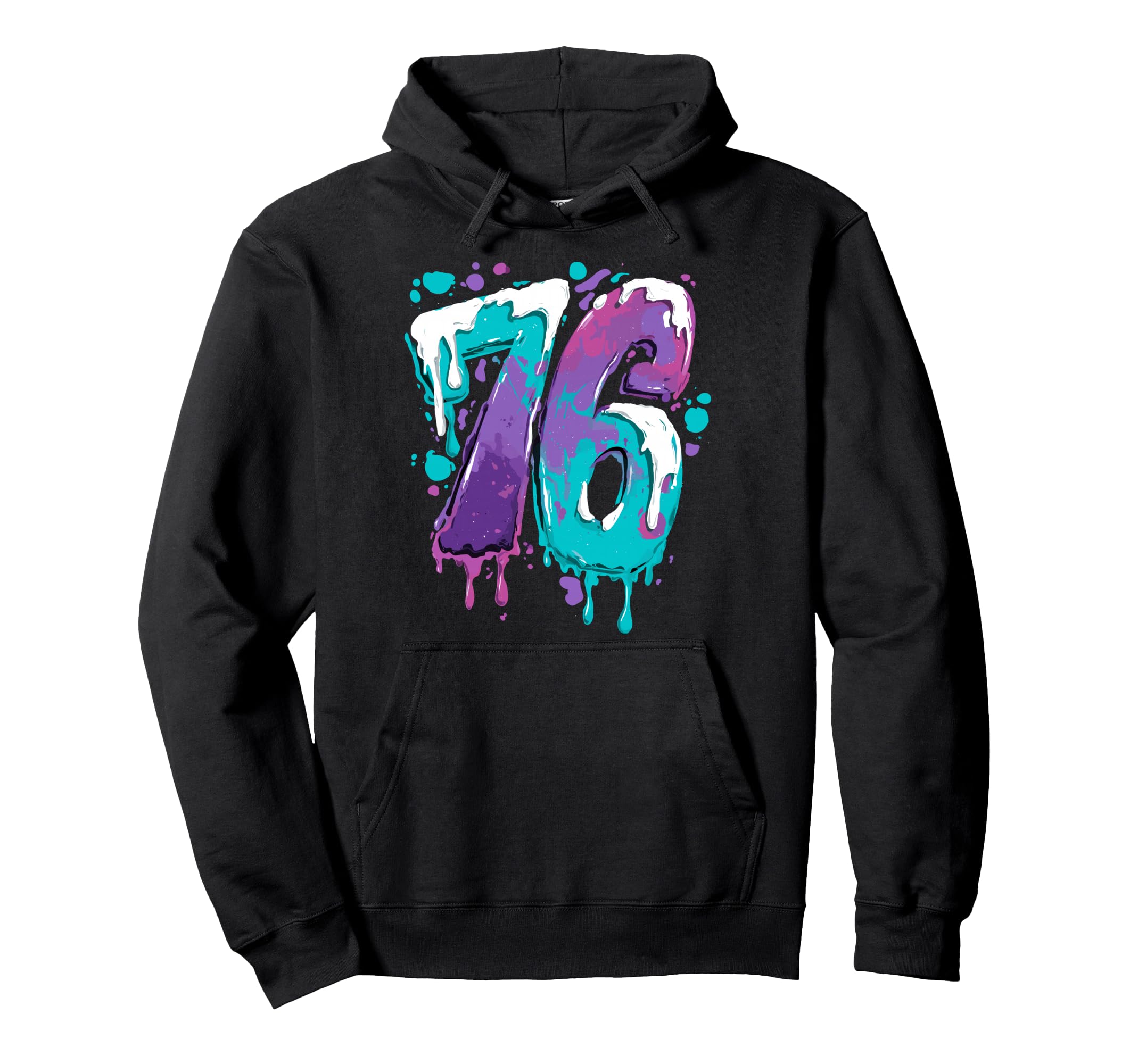 Baseball 76 Number Hoodie - Graphic Print for Adults - T-Shirt, Sweatshirt, Hoodie