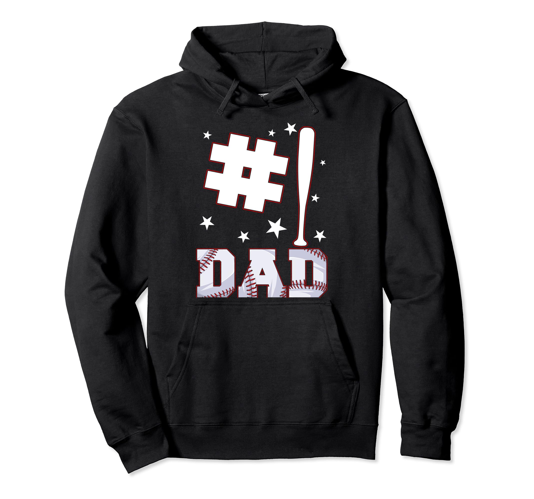 Number One Baseball Dad Baseball Lover Hoodie - Aesthetic Graphic Unisex - T-Shirt, Sweatshirt, Hoodie