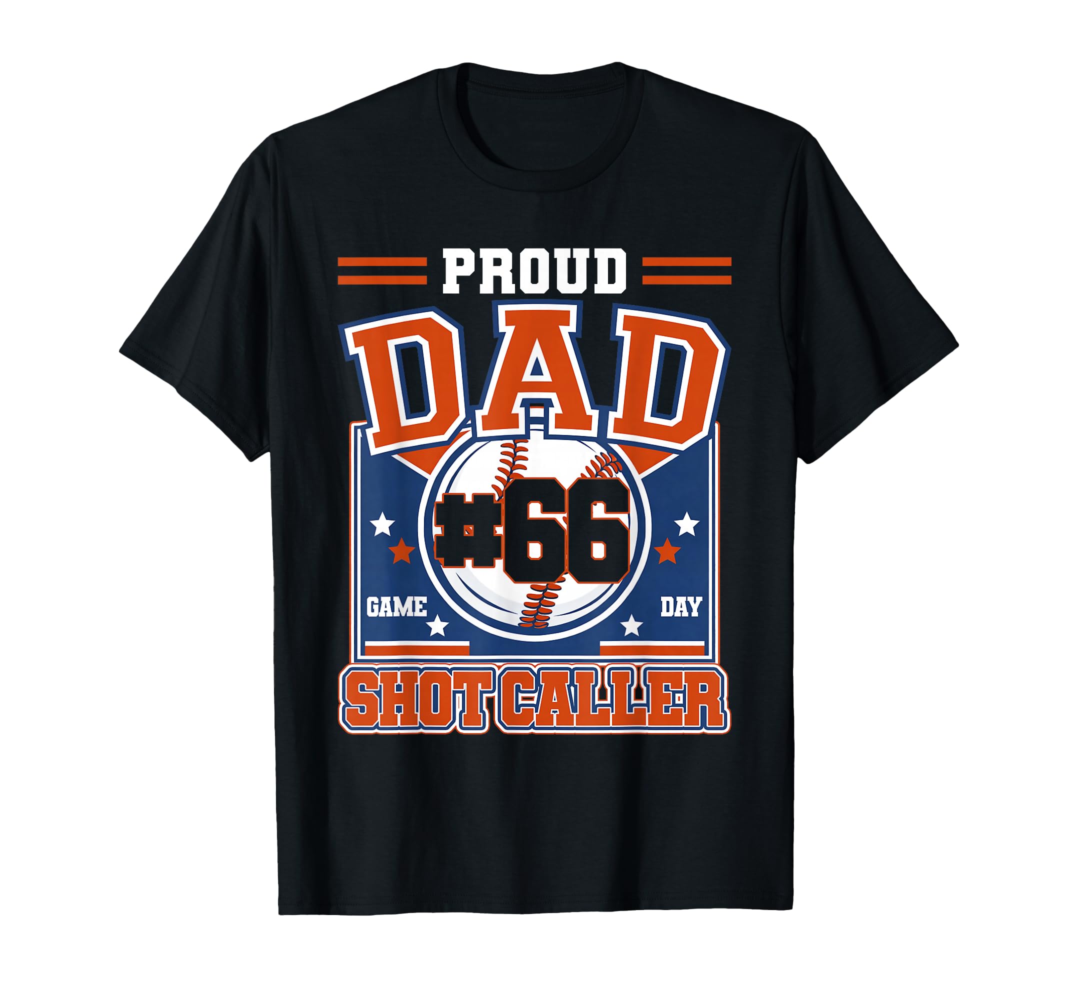 Proud Dad Baseball Player Number 66 T-Shirt - Graphic Print for Adults - T-Shirt, Sweatshirt, Hoodie