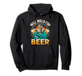 Funny Welder Beer Lover Distressed Hoodie - Custom Art Print for Adults - T-Shirt, Sweatshirt, Hoodie