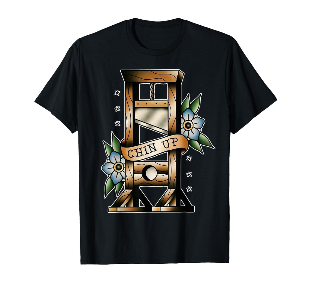 Guillotine Traditional Tattoo Flash Chin T-Shirt - Unique Graphic Unisex - T-Shirt, Sweatshirt, Hoodie