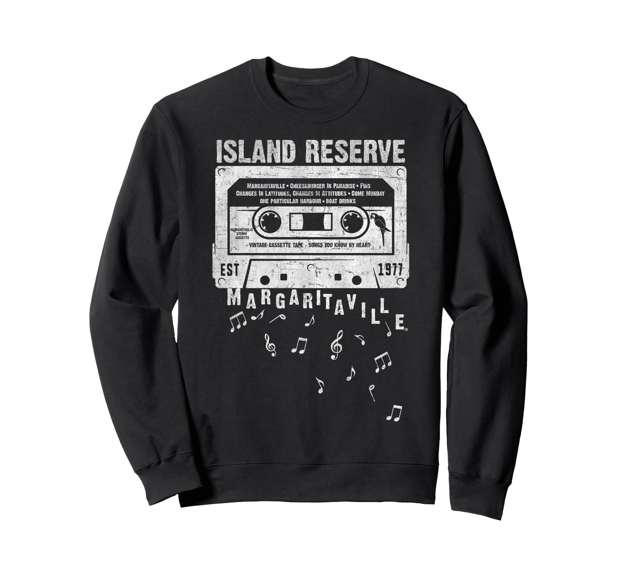 Margaritaville Cassette Tape Sweatshirt - Streetwear Style for Adults - T-Shirt, Sweatshirt, Hoodie