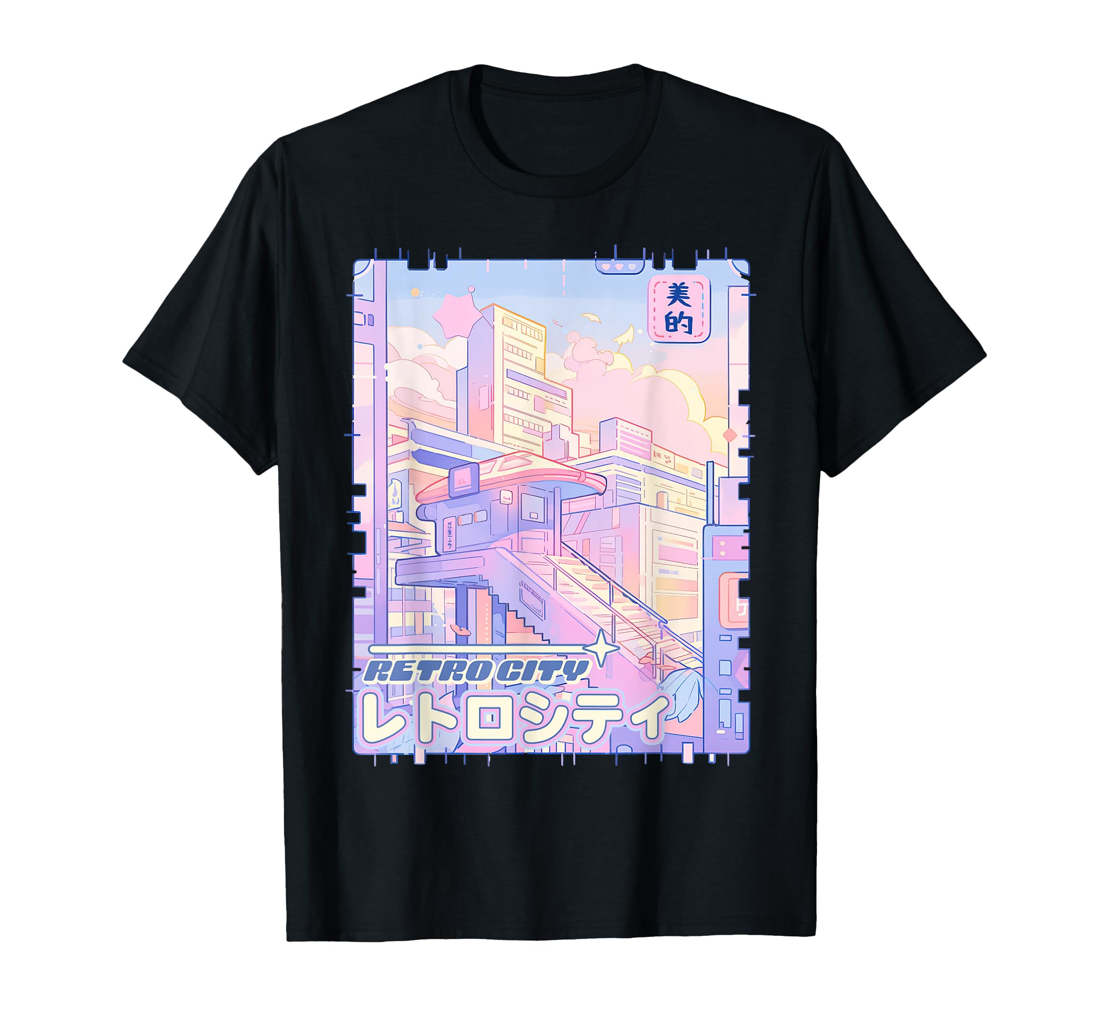 Y2K City Pop 90S Anime Pastel Aesthetic T-Shirt - Trendy Graphic Men Women - T-Shirt, Sweatshirt, Hoodie