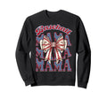 Baseball Mama Coquette Bow Sweatshirt - Custom Art Print for Adults - T-Shirt, Sweatshirt, Hoodie