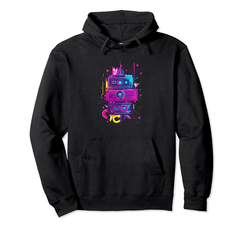 Colorful Camera Art Technology Hoodie - Trendy Graphic Men Women - T-Shirt, Sweatshirt, Hoodie