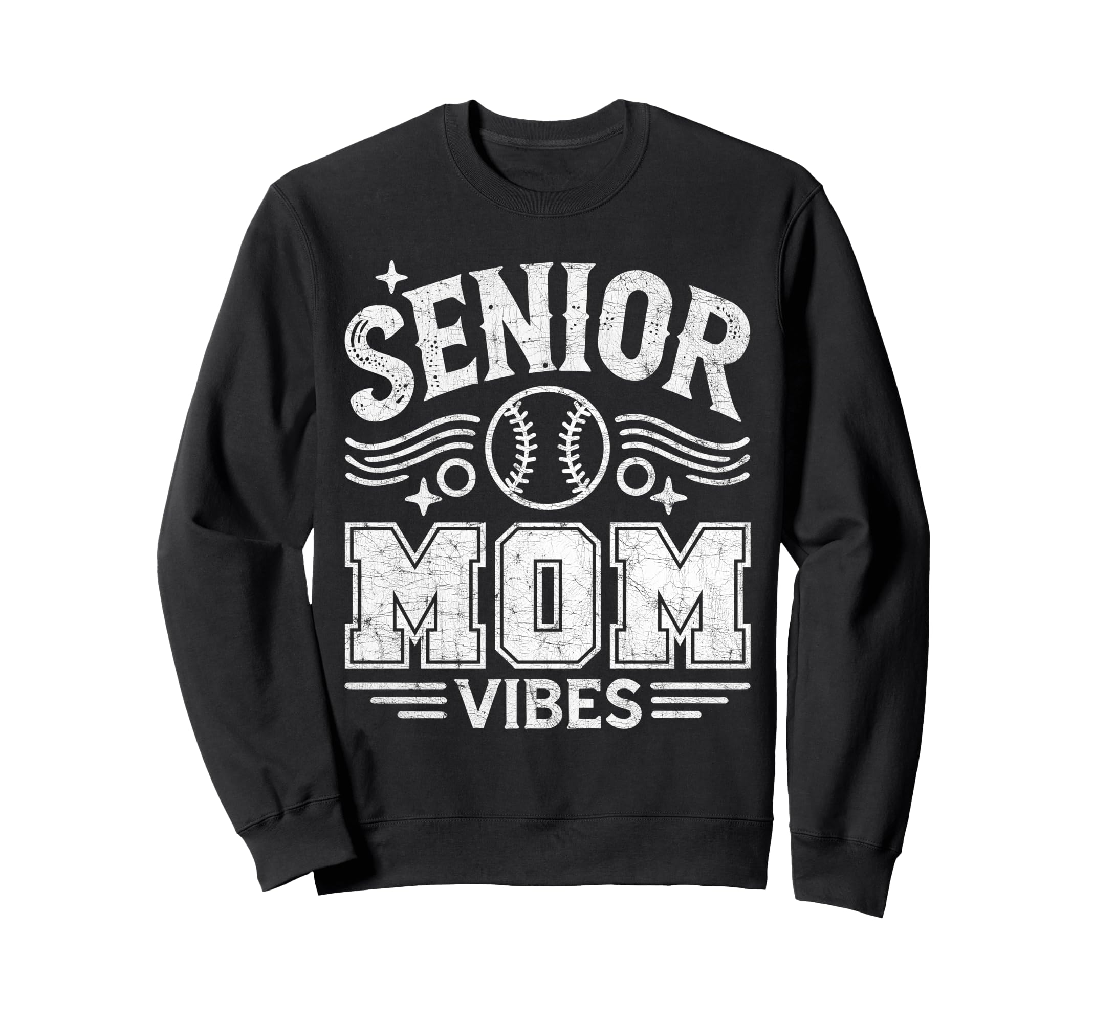 Senior Mom Vibes Baseball Mom Sweatshirt - Casual Everyday Wear Men Women - T-Shirt, Sweatshirt, Hoodie