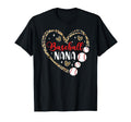 Leopard Baseball Nana Heart Baseball T-Shirt - Aesthetic Graphic Men Women - T-Shirt, Sweatshirt, Hoodie