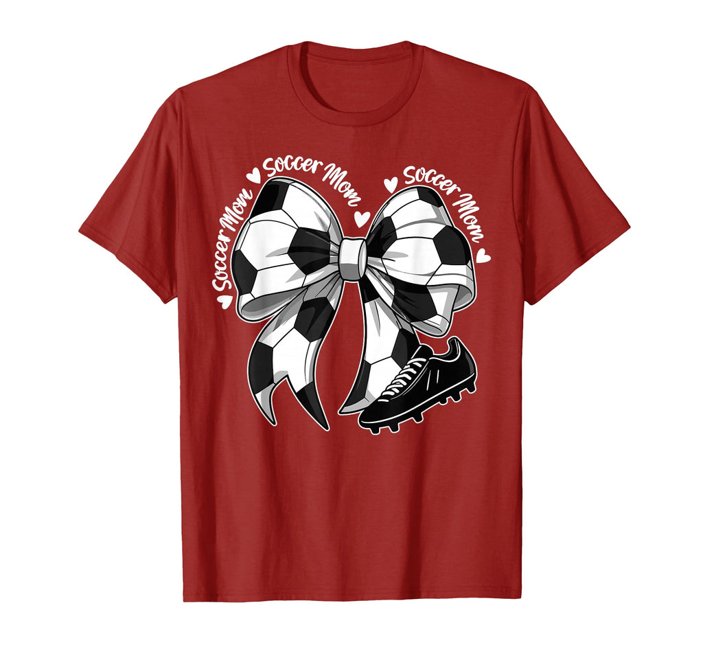 Soccer Mom Mama Coquette Bows Game T-Shirt - Fun Novelty Design Men Women - T-Shirt, Sweatshirt, Hoodie