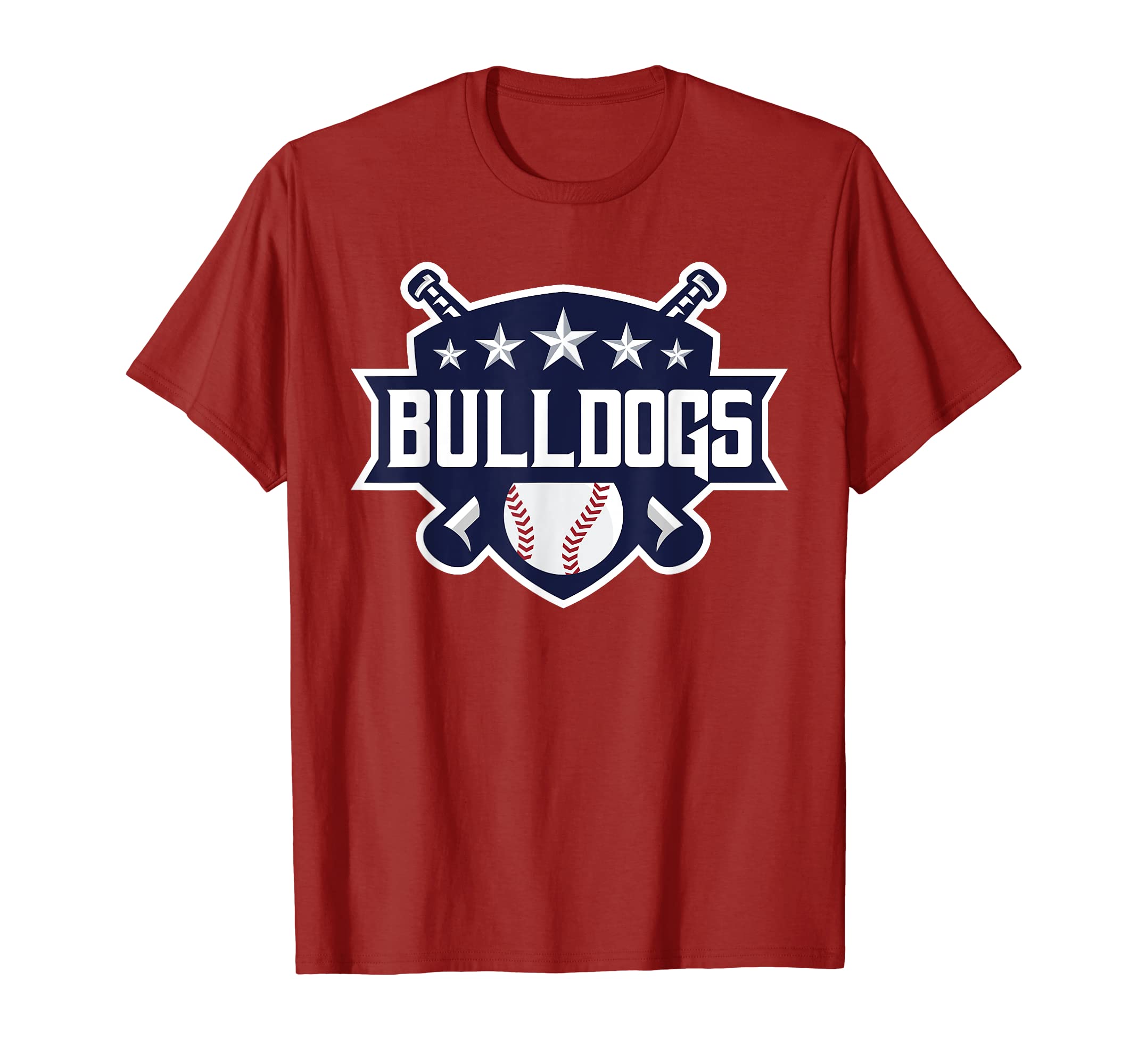 Bulldogs Blue Baseball Game Day Stars T-Shirt - Minimalist Print Unisex - T-Shirt, Sweatshirt, Hoodie