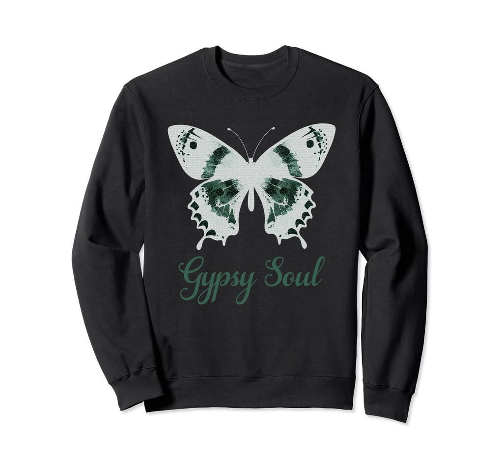 Gypsy Soul Boho Hippie Butterfly Sweatshirt - Aesthetic Graphic for Adults - T-Shirt, Sweatshirt, Hoodie