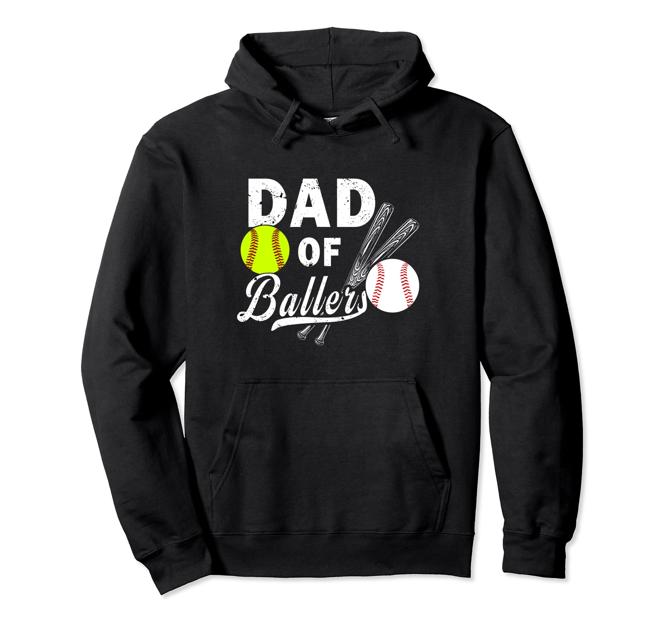 Dad Ballers Funny Dad Baseball And Hoodie - Custom Art Print Men Women - T-Shirt, Sweatshirt, Hoodie
