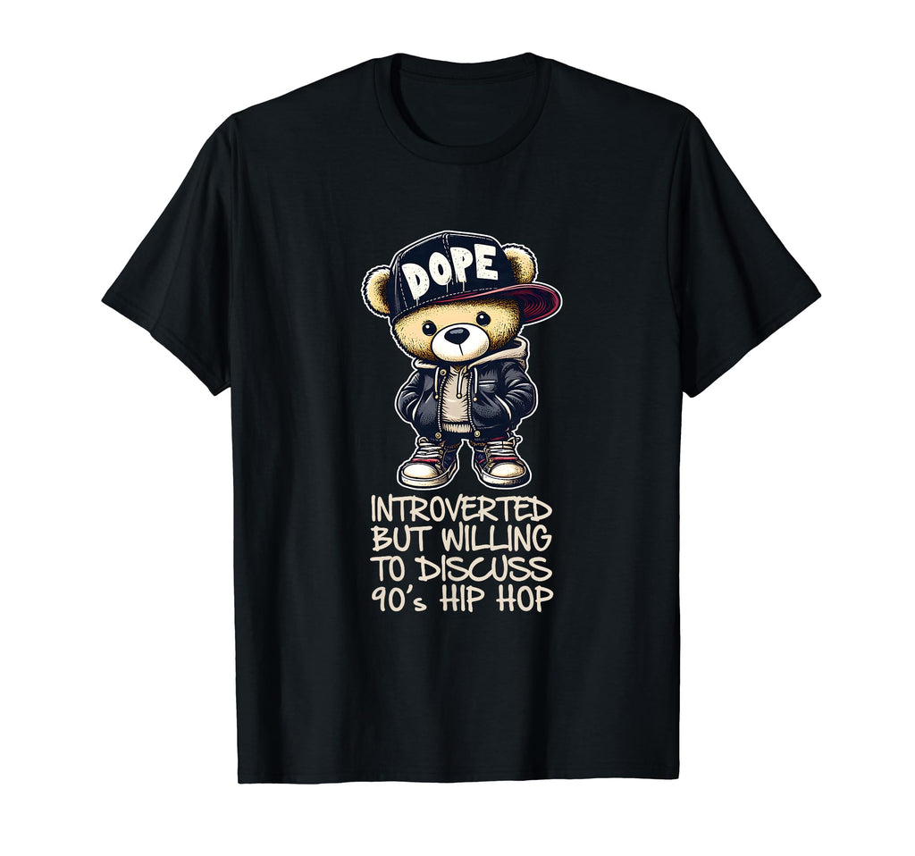 Introverted But Willing To Discuss 90S Hip T-Shirt - Trendy Graphic Unisex - T-Shirt, Sweatshirt, Hoodie