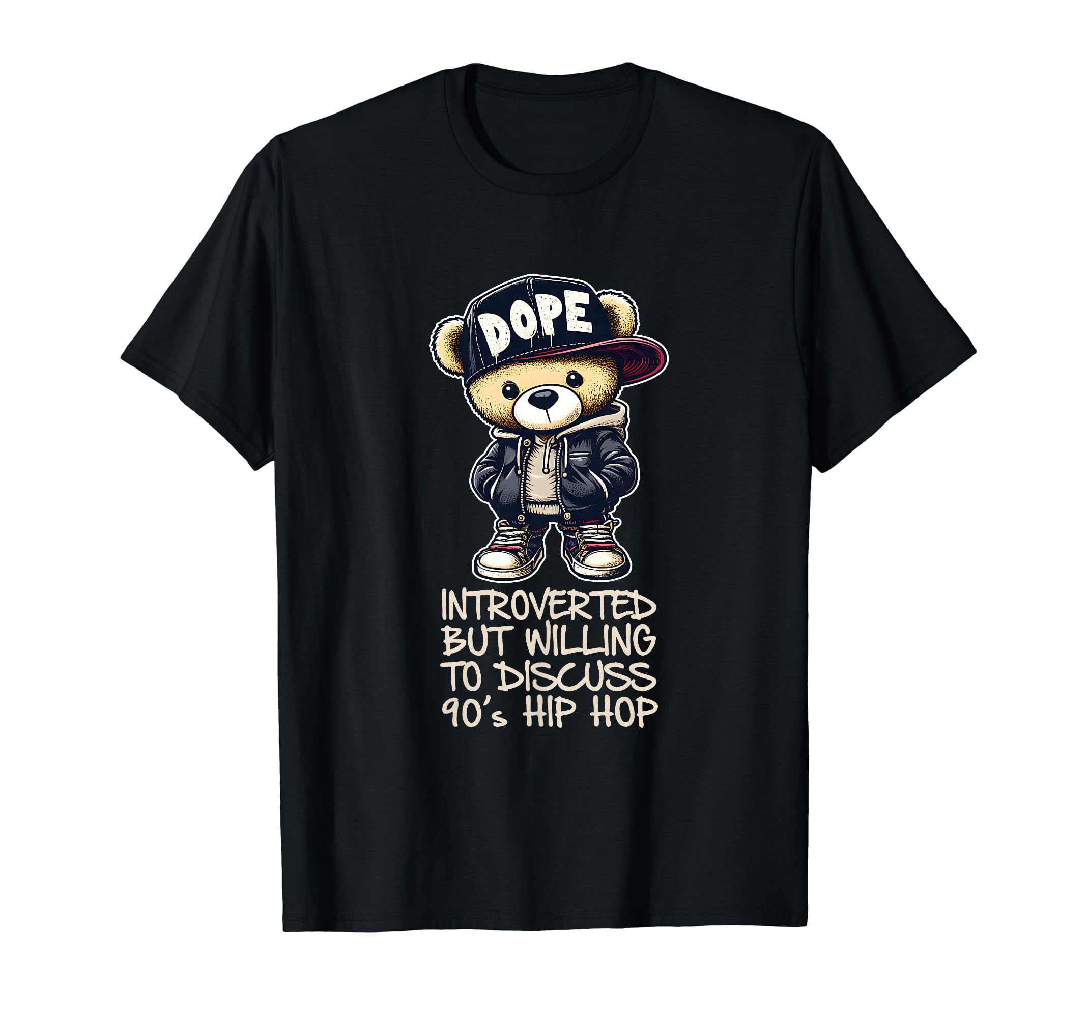 Introverted But Willing To Discuss 90S Hip T-Shirt - Trendy Graphic Unisex - T-Shirt, Sweatshirt, Hoodie