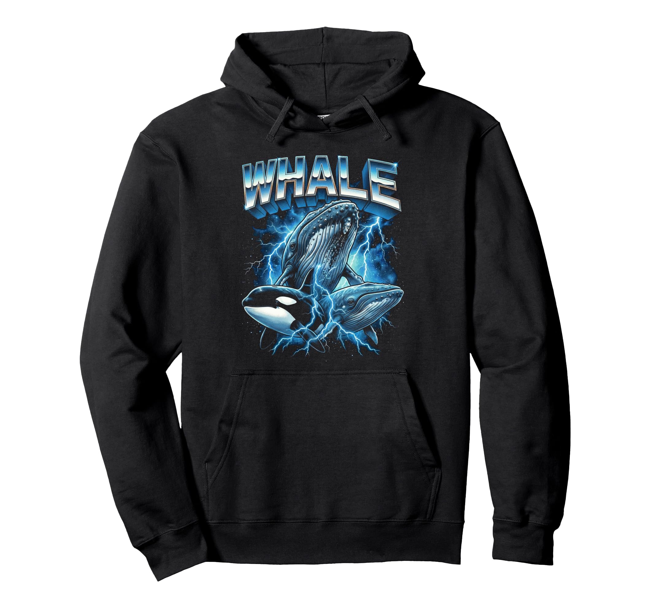 Whale 80S Funny Whale 90S Hoodie - Fun Novelty Design Unisex - T-Shirt, Sweatshirt, Hoodie