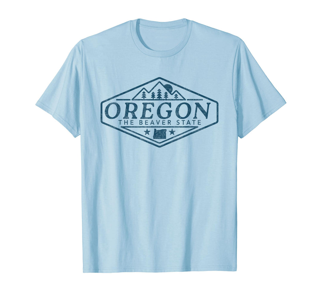 Oregon Beaver State Distressed T-Shirt - Minimalist Print Men Women - T-Shirt, Sweatshirt, Hoodie