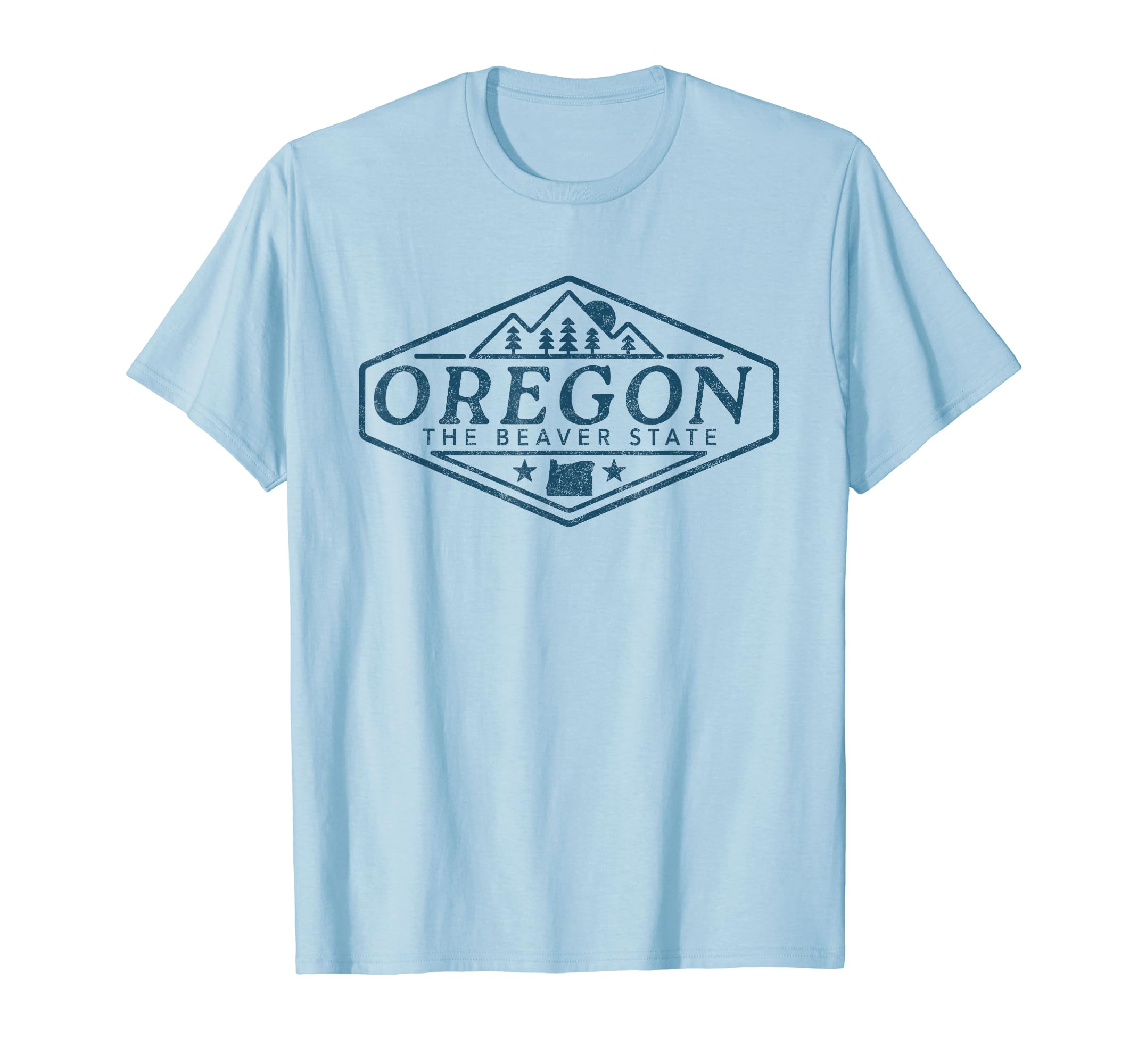 Oregon Beaver State Distressed T-Shirt - Minimalist Print Men Women - T-Shirt, Sweatshirt, Hoodie