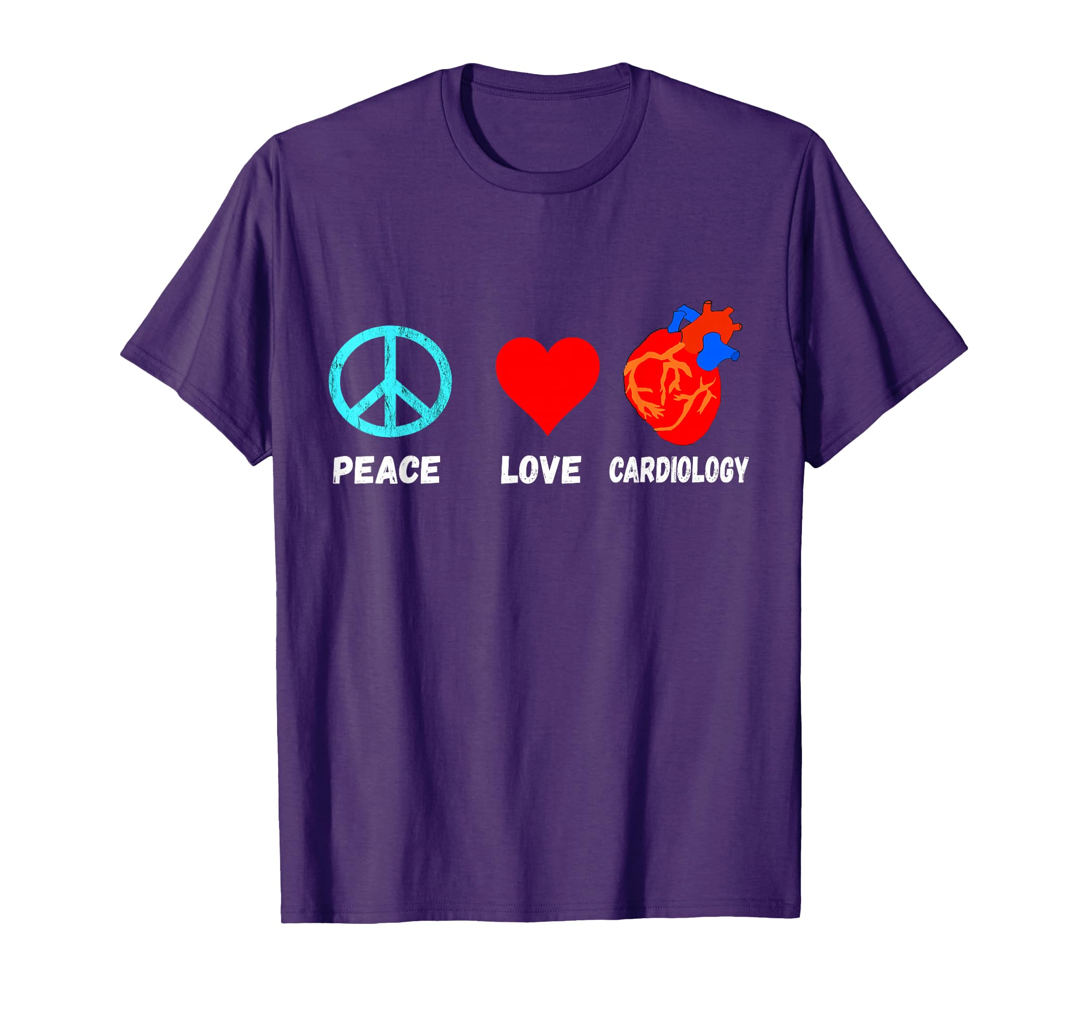 Cardiology Peace Love Anatomy Heart T-Shirt - Unique Graphic Unisex - T-Shirt, Sweatshirt, Hoodie