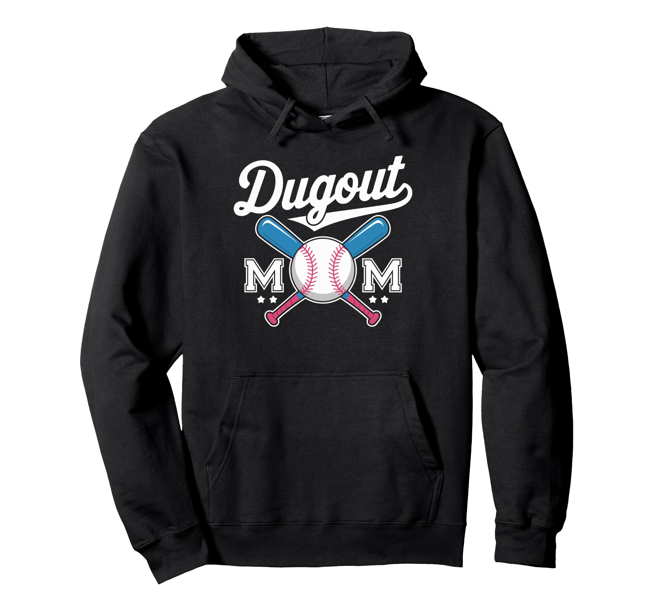 Dugout Mom Baseball Hoodie - Casual Everyday Wear Unisex - T-Shirt, Sweatshirt, Hoodie