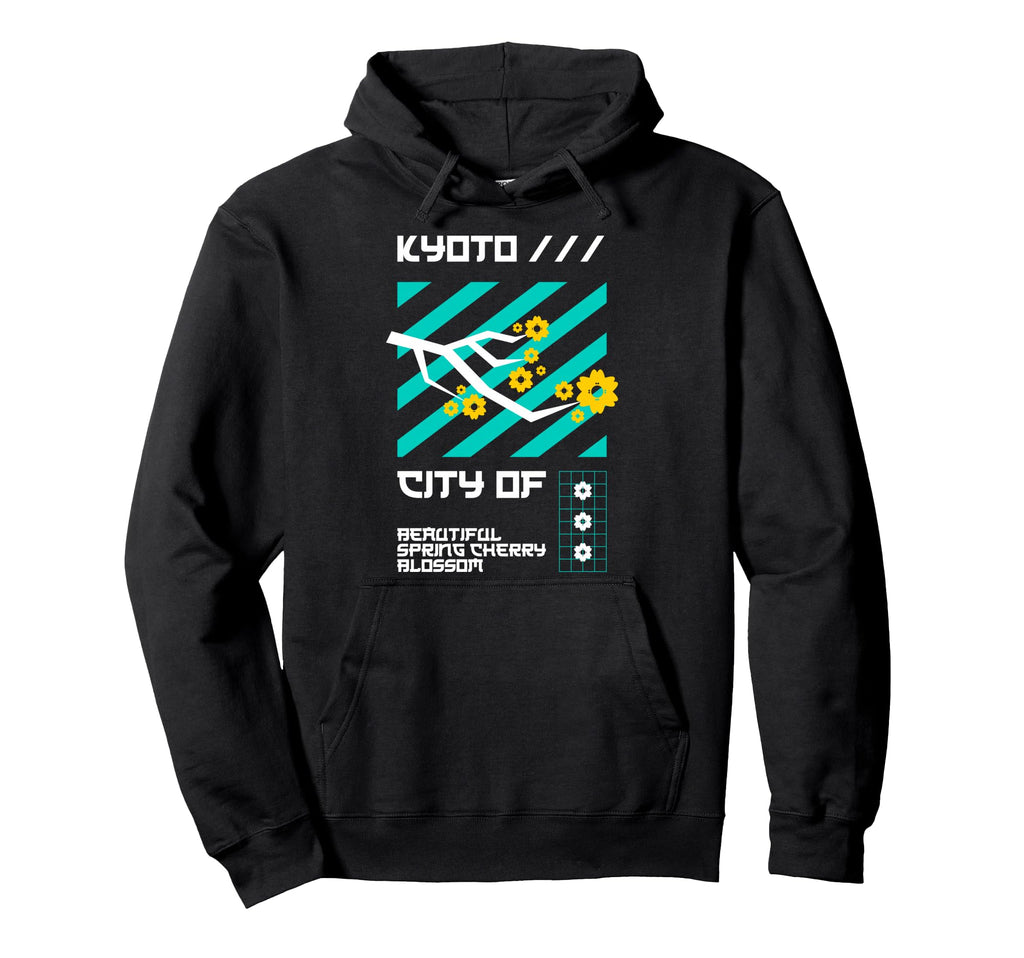 Kyoto Spring Cherry Japan Anime Hoodie - Trendy Graphic for Adults - T-Shirt, Sweatshirt, Hoodie