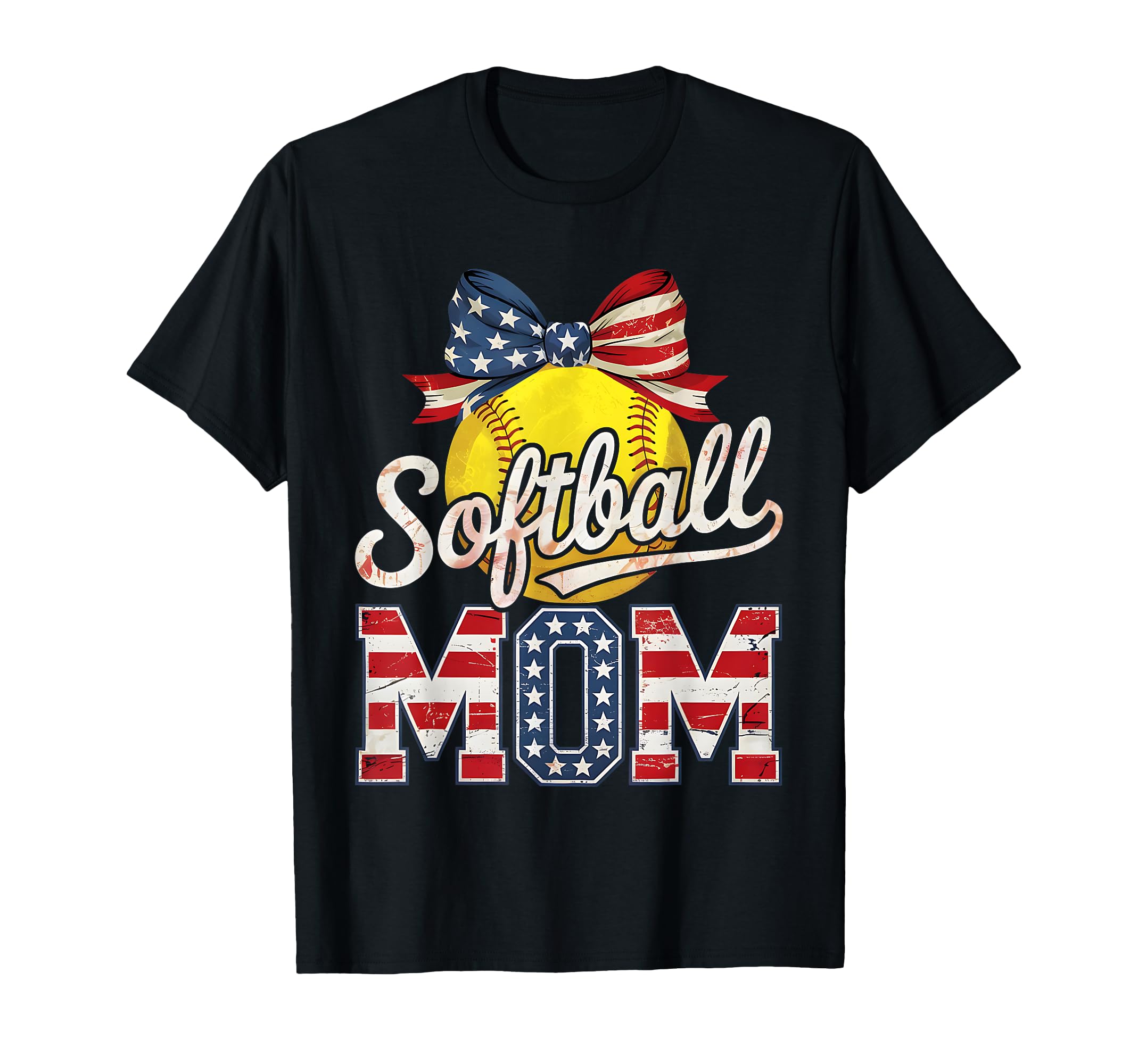 Softball Mom Coquette Bow Softball Usa T-Shirt - Trendy Graphic Men Women - T-Shirt, Sweatshirt, Hoodie