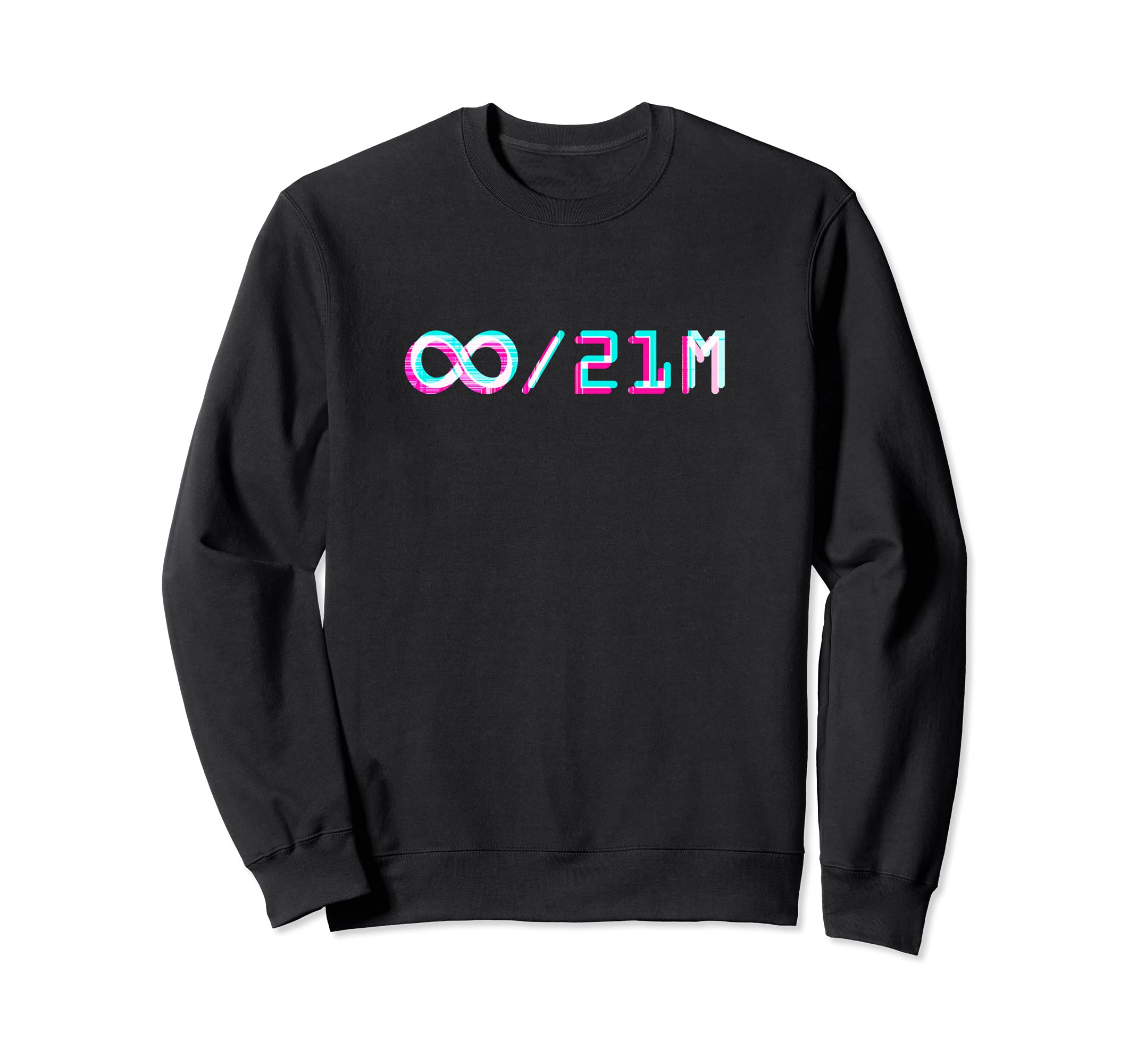 Btc Vaporwave Glitch 90S Soft Sweatshirt - Minimalist Print for Adults - T-Shirt, Sweatshirt, Hoodie