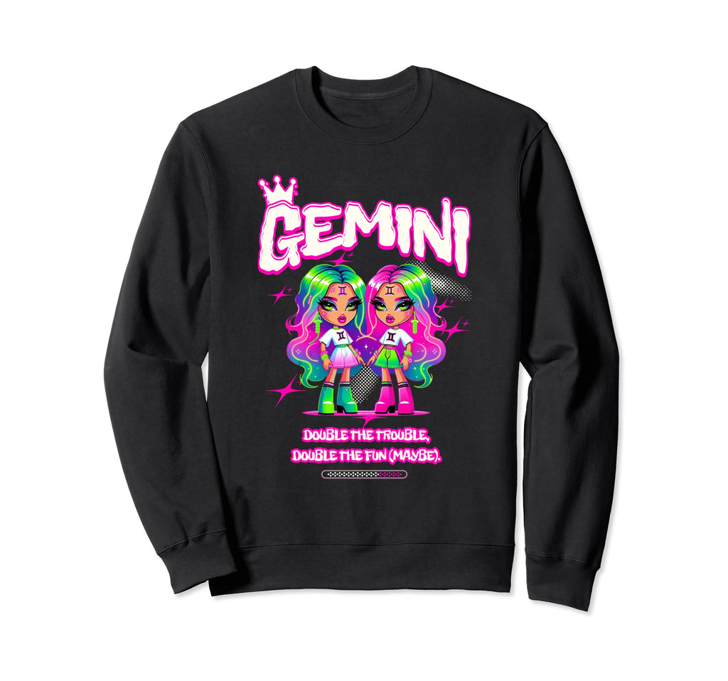 Gemini Dollz Brat Y2K Aesthetic Sweatshirt - Aesthetic Graphic for Adults - T-Shirt, Sweatshirt, Hoodie