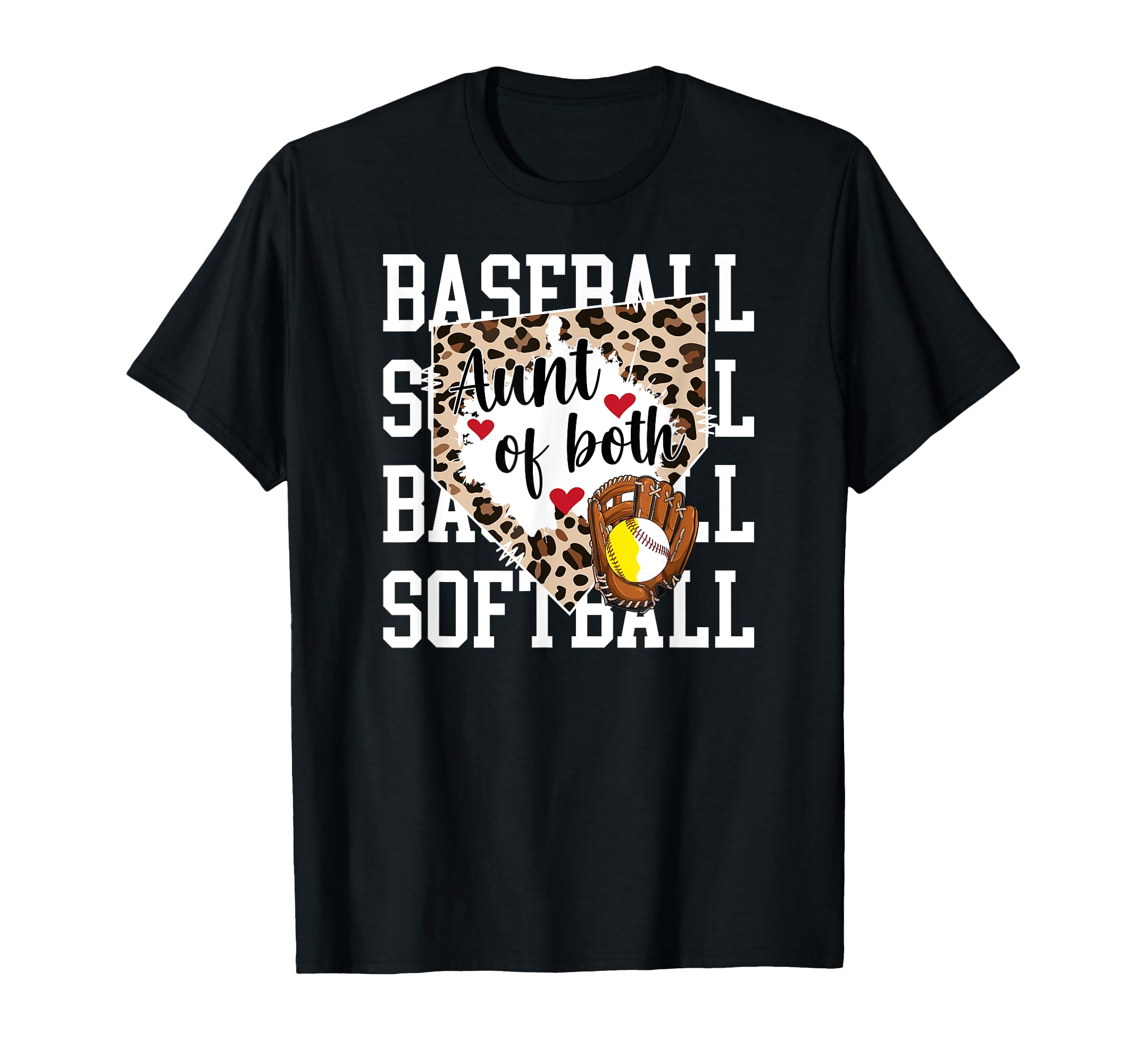 Aunt Both Proud Softball Baseball T-Shirt - Aesthetic Graphic for Adults - T-Shirt, Sweatshirt, Hoodie