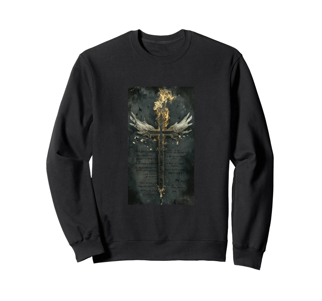 Gothic Cross Grunge Aesthetic Y2K Goth Sweatshirt - Trendy Graphic Unisex - T-Shirt, Sweatshirt, Hoodie
