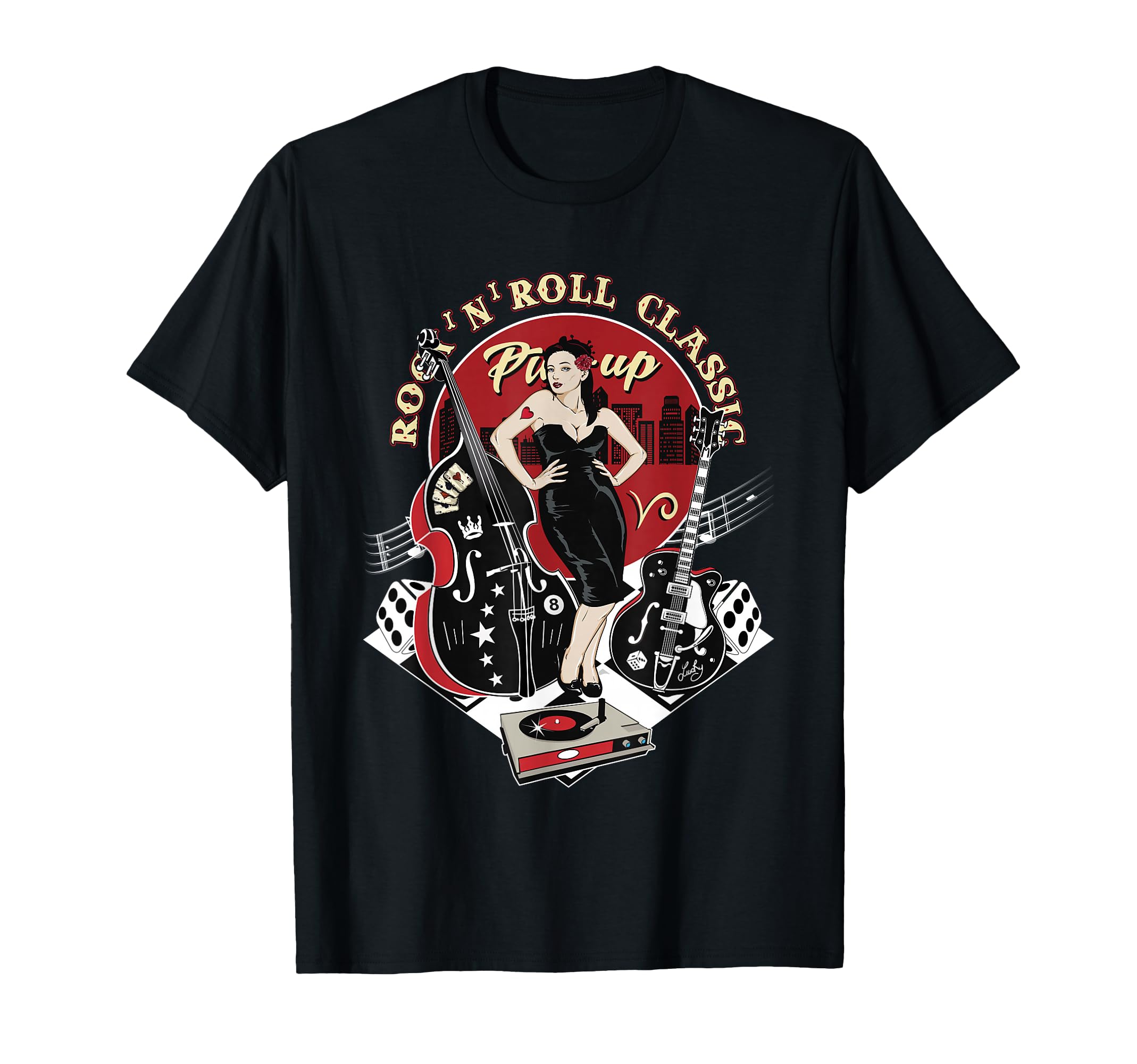 Rockabilly 1950S Sock Hop Dance Doo T-Shirt - Custom Art Print for Adults - T-Shirt, Sweatshirt, Hoodie