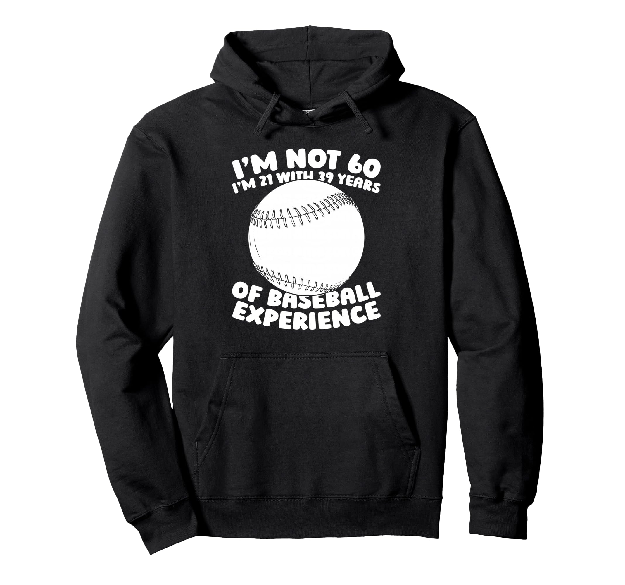 60Th Birthday Baseballer Baseball Hoodie - Minimalist Print Men Women - T-Shirt, Sweatshirt, Hoodie