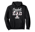 Baseball Dad Daddy Father Happy Hoodie - Minimalist Print Men Women - T-Shirt, Sweatshirt, Hoodie