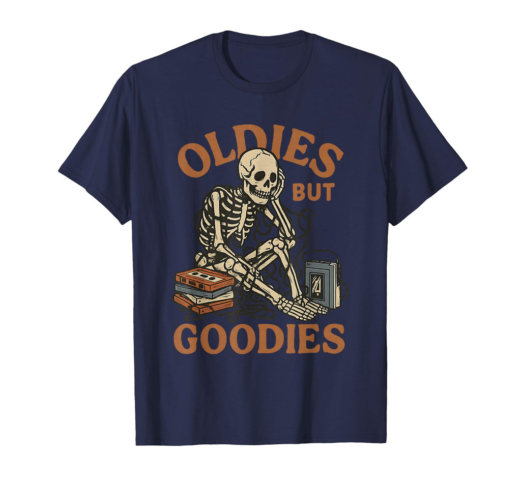 Oldies But Goodies Funny Skeleton Music T-Shirt - Trendy Graphic Unisex - T-Shirt, Sweatshirt, Hoodie