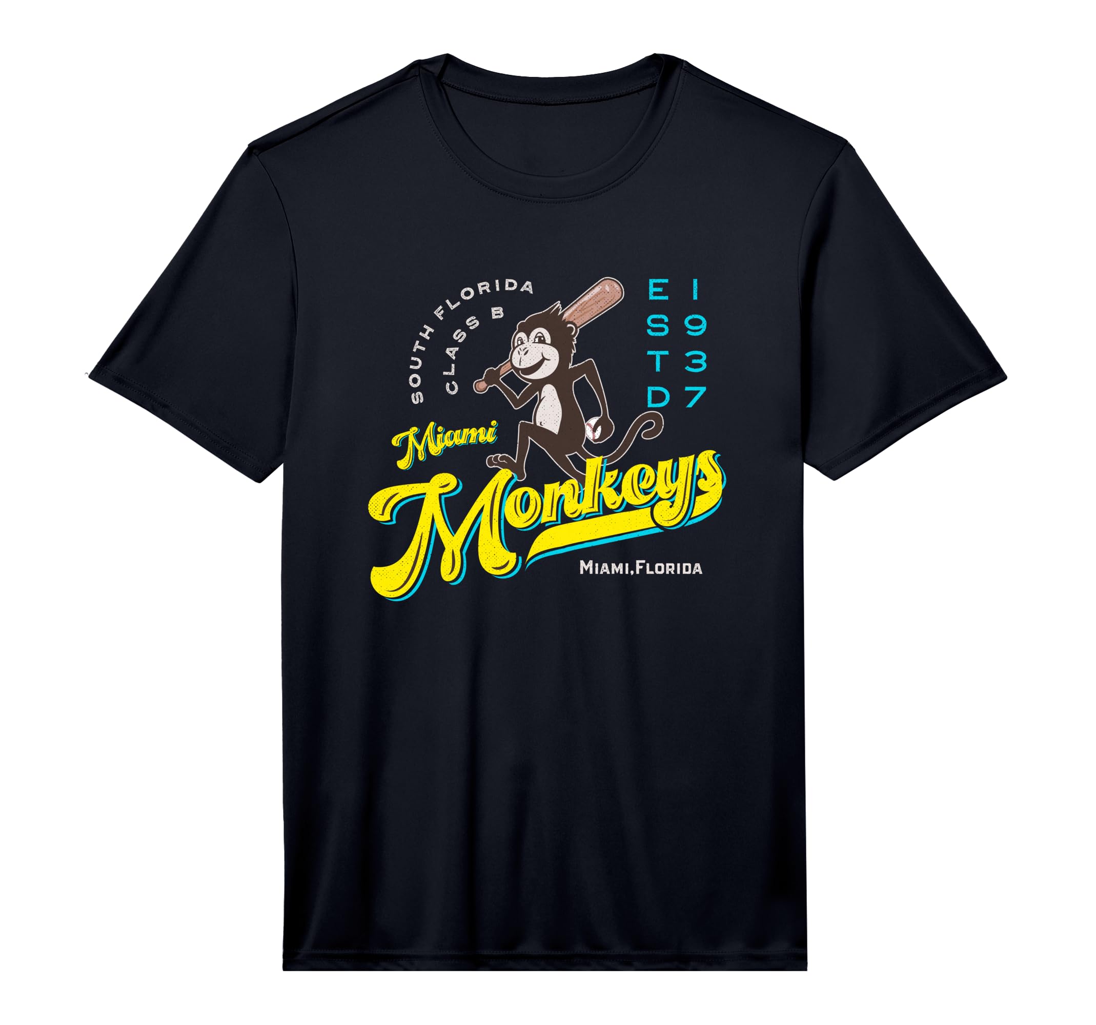 Miami Monkeys Baseball Minor League T-Shirt - Fun Novelty Design Unisex - T-Shirt, Sweatshirt, Hoodie