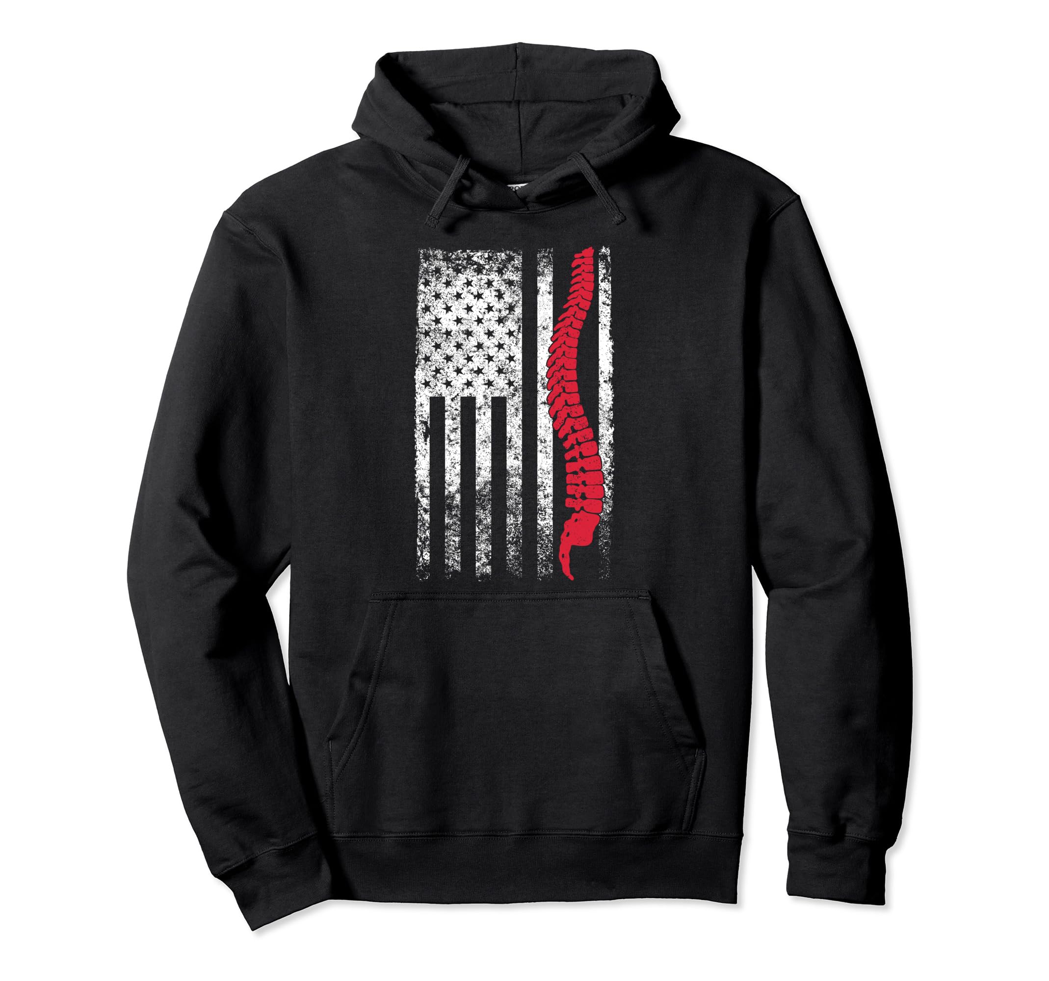 Patriotic American Flag Distressed Hoodie - Minimalist Print Men Women - T-Shirt, Sweatshirt, Hoodie