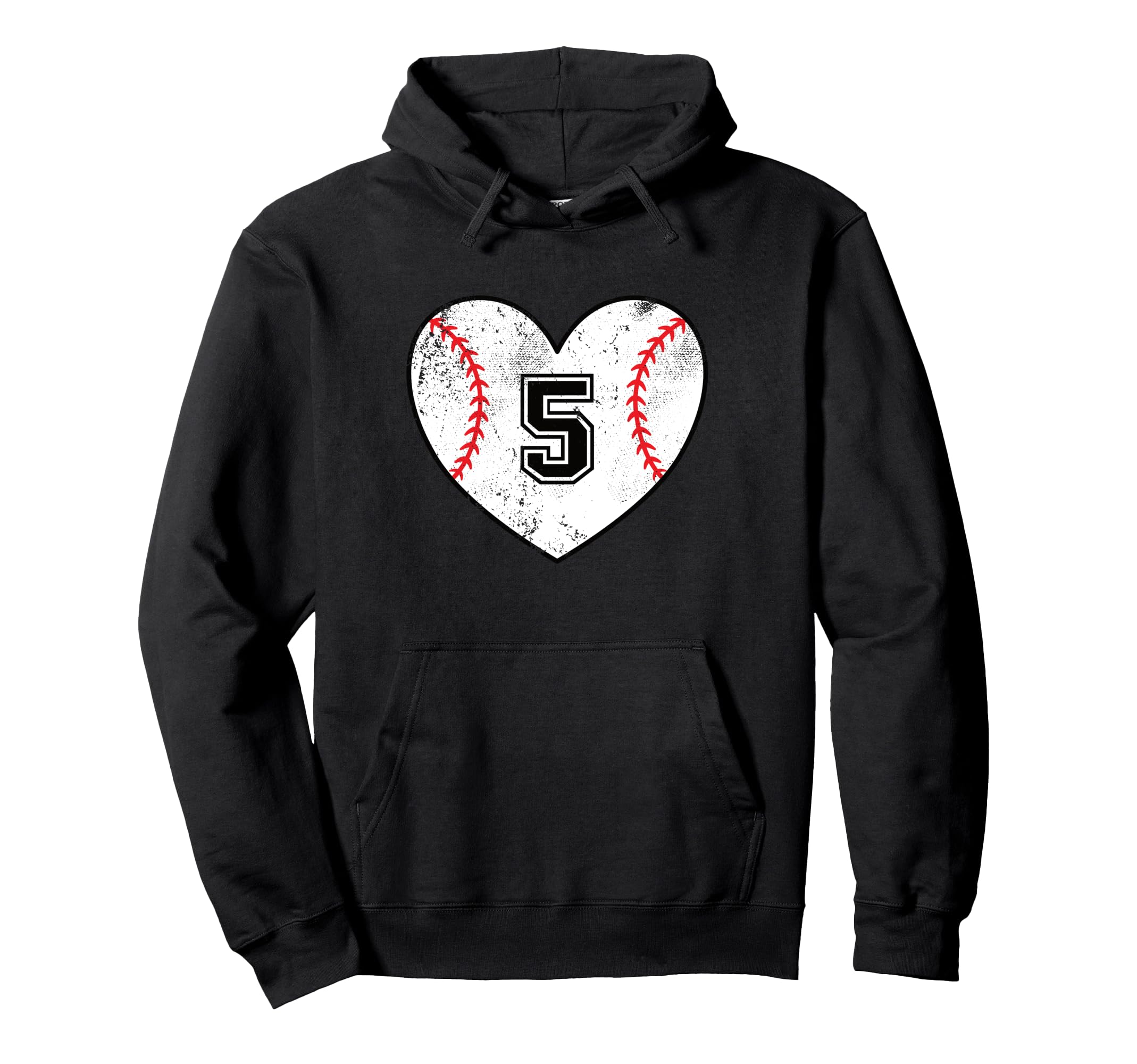 Baseball Heart Player 5 Baseball Jersey Hoodie - Unique Graphic for Adults - T-Shirt, Sweatshirt, Hoodie
