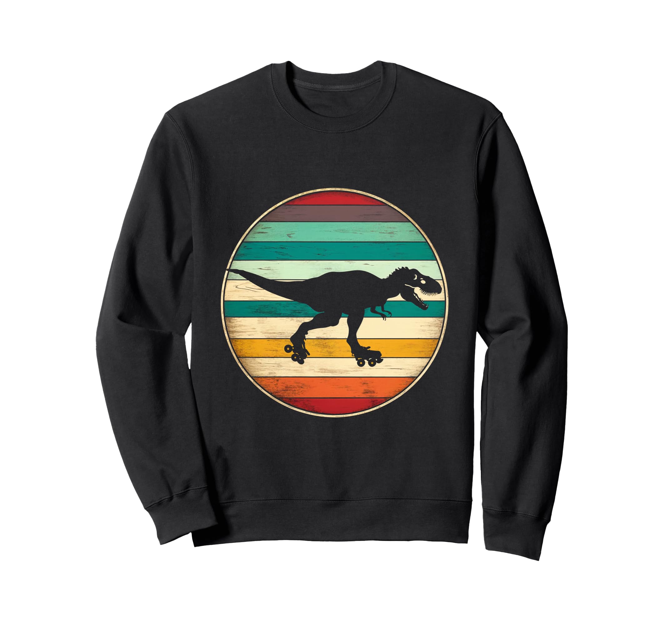 Skating Dinosaur Sweatshirt - Fun Novelty Design Unisex - T-Shirt, Sweatshirt, Hoodie