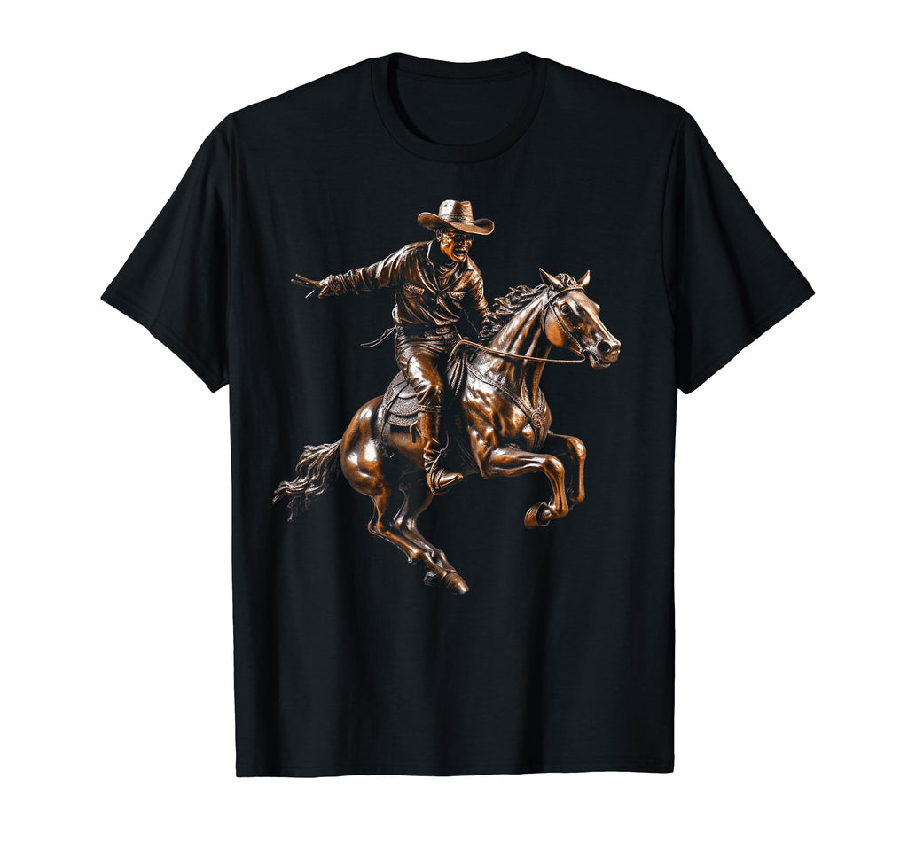 Cowboy Rodeo Horse Riding Usa Cowboy T-Shirt - Custom Art Print Unisex - T-Shirt, Sweatshirt, Hoodie