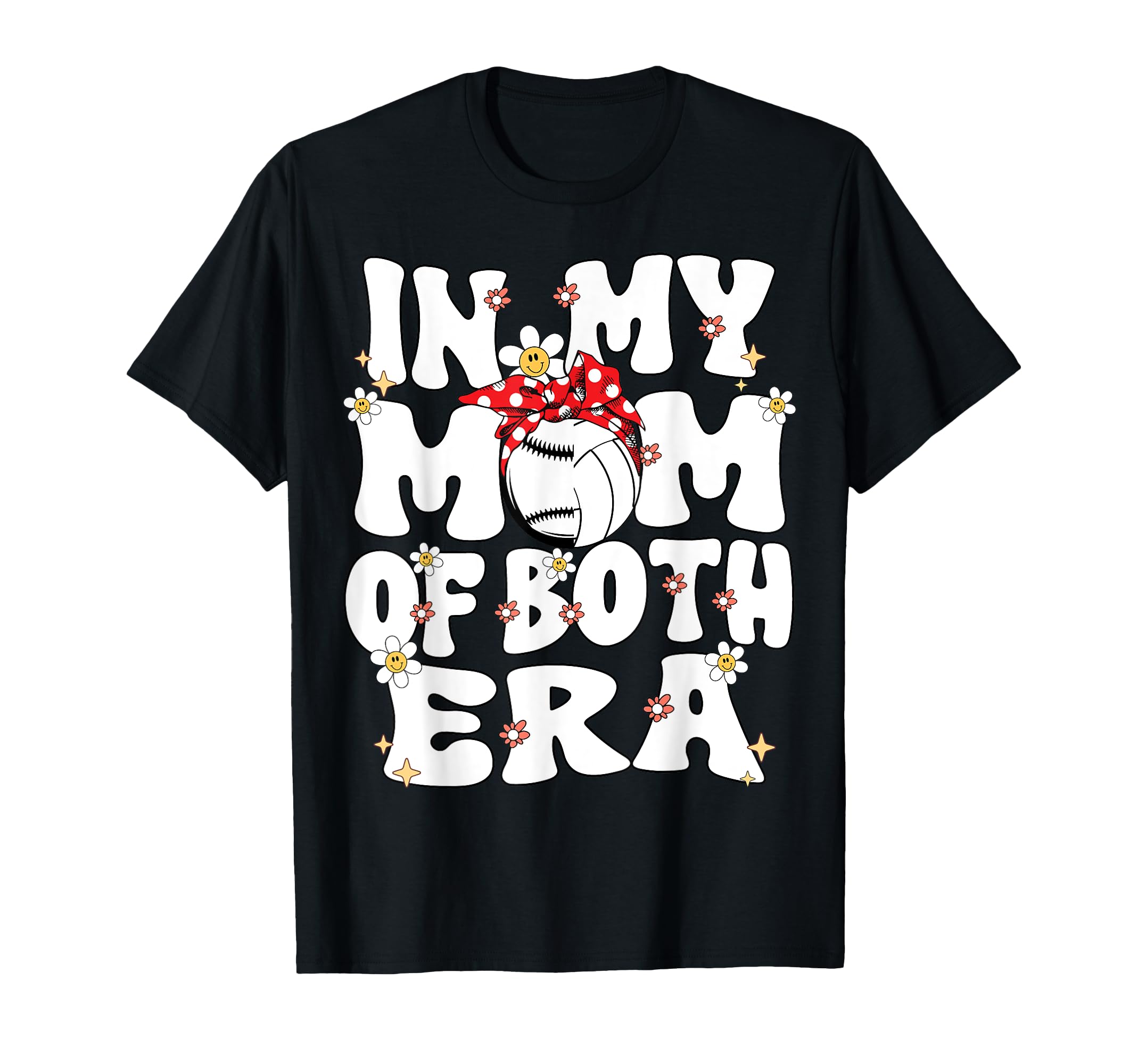 My Mom Both Era Groovy Baseball T-Shirt - Novelty Apparel Unisex - T-Shirt, Sweatshirt, Hoodie