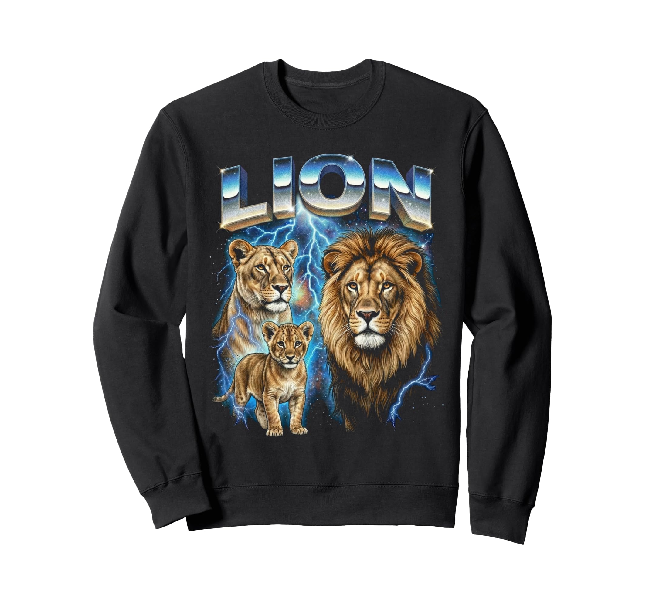 Lion 80S Funny Africa Lion 90S Sweatshirt - Custom Art Print for Adults - T-Shirt, Sweatshirt, Hoodie