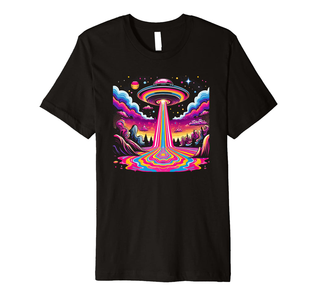 Trippy Ufo Vaporwave Psychedelic Art T-Shirt - Graphic Print Men Women - T-Shirt, Sweatshirt, Hoodie