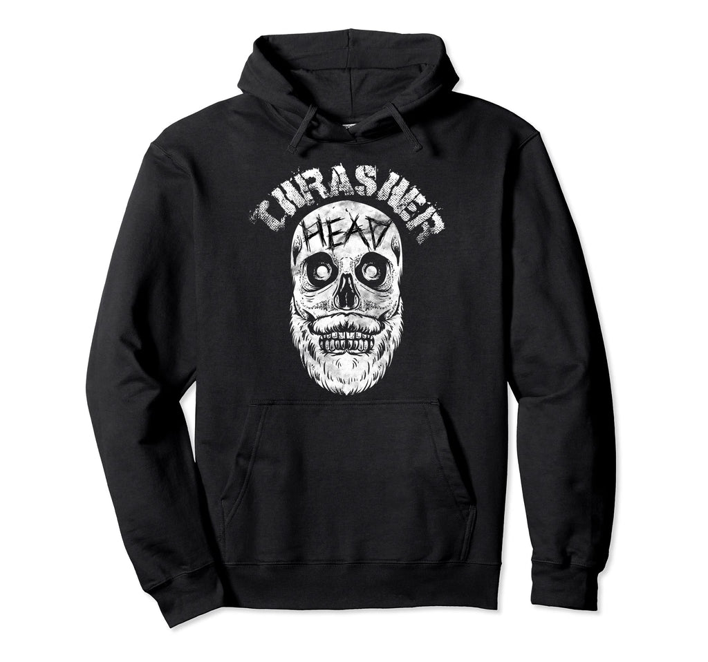 Thrasher Head Distressed Skull Skater Hoodie - Unique Graphic Men Women - T-Shirt, Sweatshirt, Hoodie