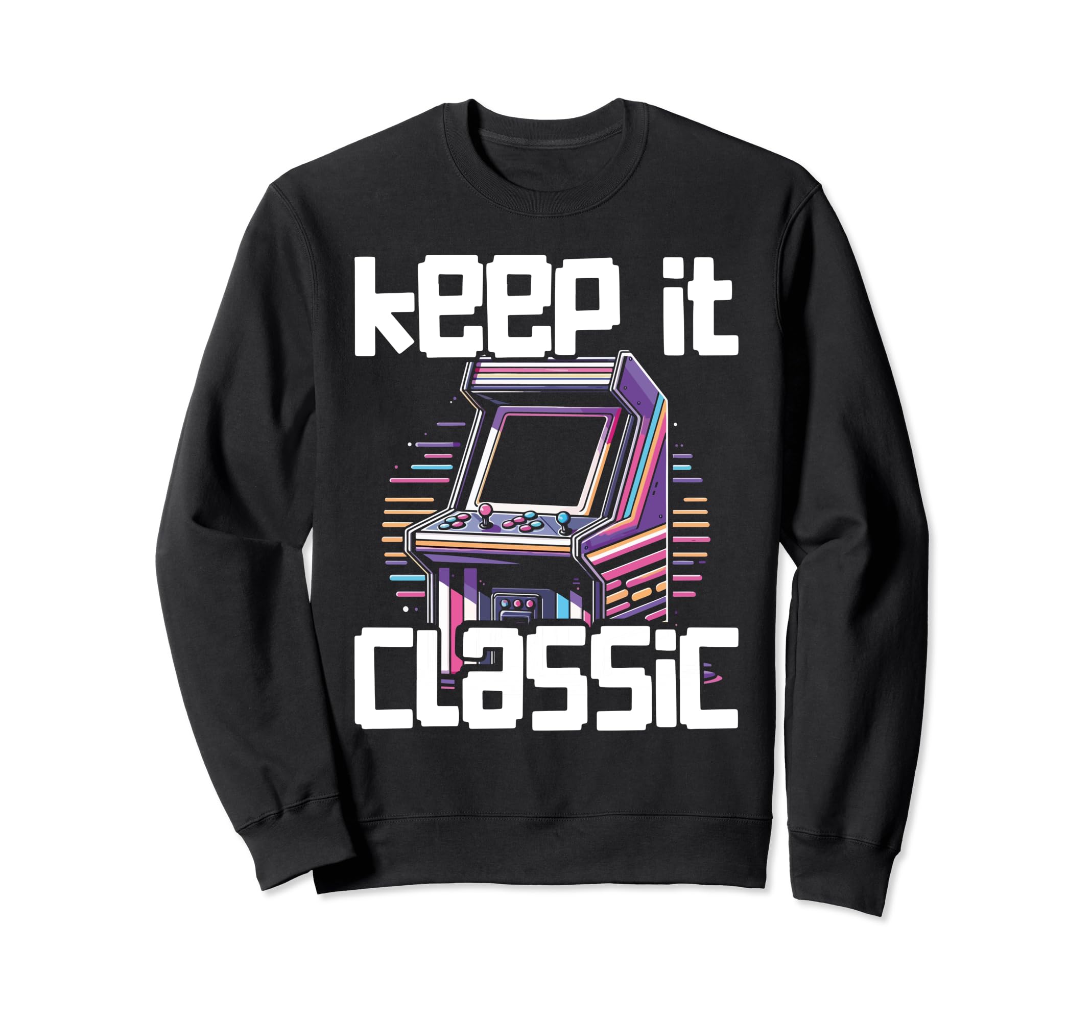 80S Arcade Nostalgia Pixel Art Sweatshirt - Trendy Graphic for Adults - T-Shirt, Sweatshirt, Hoodie