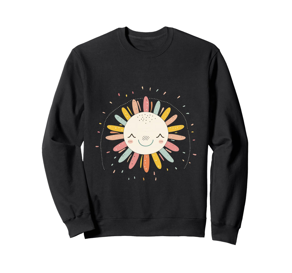 Sun 70S Rainbow Art Boho Boho Sun Sweatshirt - Aesthetic Graphic Men Women - T-Shirt, Sweatshirt, Hoodie