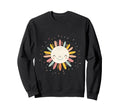 Sun 70S Rainbow Art Boho Boho Sun Sweatshirt - Aesthetic Graphic Men Women - T-Shirt, Sweatshirt, Hoodie