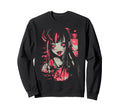 Anime Horror Aesthetic Vaporwave Sweatshirt - Trendy Graphic Men Women - T-Shirt, Sweatshirt, Hoodie